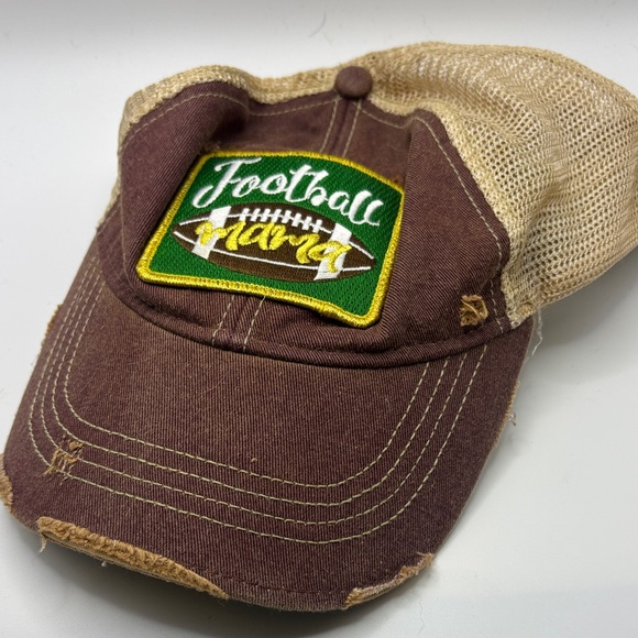 Brown Football Mama Cap - Picture 3 of 3